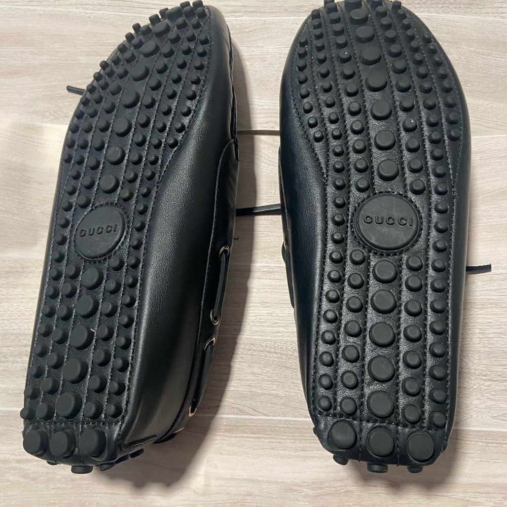 Authentic Gucci Black Leather Men Loafers - Picture 9 of 14